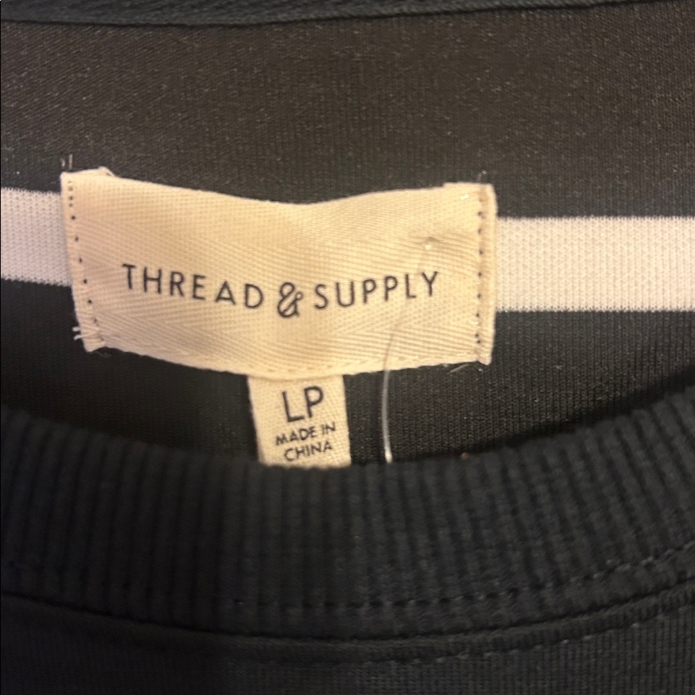 Thread & Supply - Martina Scuba Black and White Sweatshirt. - Picture 2 of 2